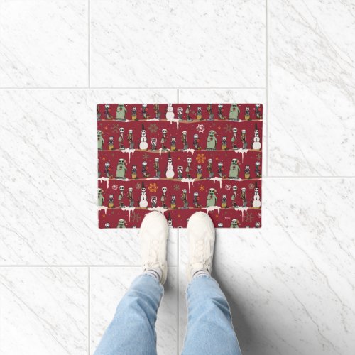 Nightmare Before Christmas Nutcracker Pattern Doormat