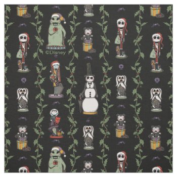 Nightmare Before Christmas | Nutcracker Pattern Fabric by nightmarebeforexmas at Zazzle
