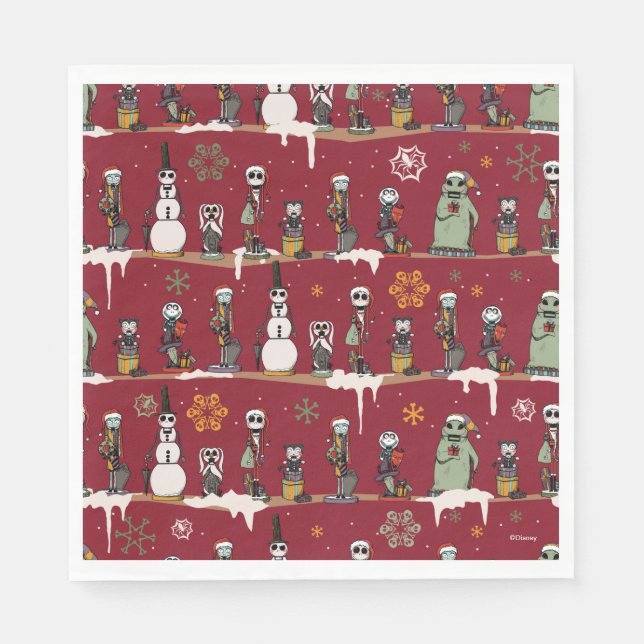 Nightmare Before Christmas Nutcracker Pattern Napkins (Front)