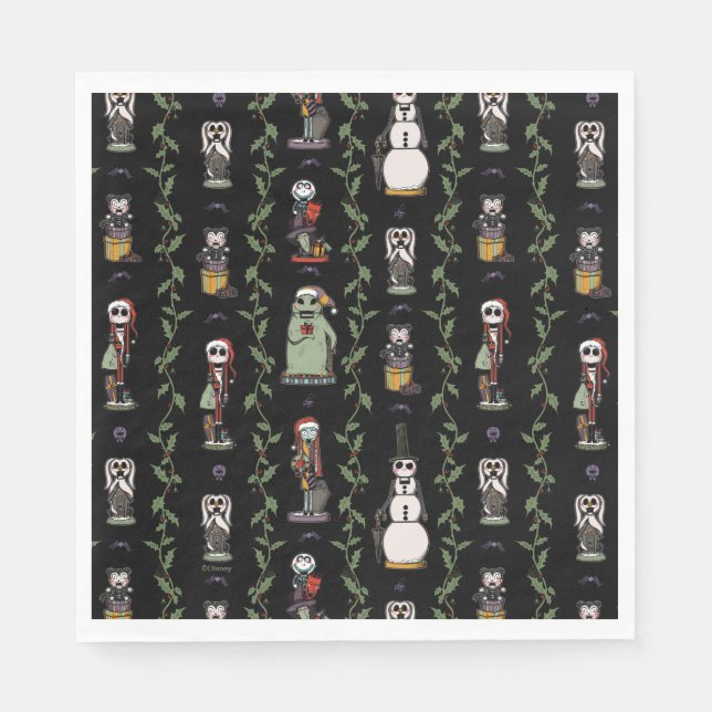 Nightmare Before Christmas | Nutcracker Pattern Napkins (Front)