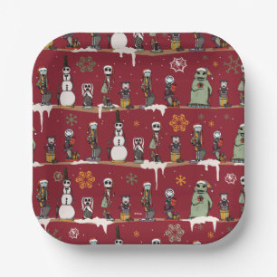 Nightmare Before Christmas Nutcracker Pattern Paper Plates