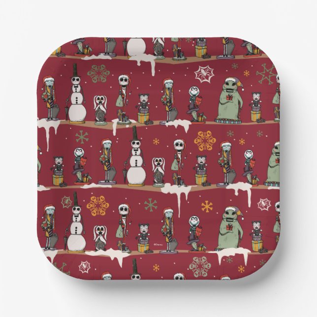 Nightmare Before Christmas Nutcracker Pattern Paper Plates (Front)