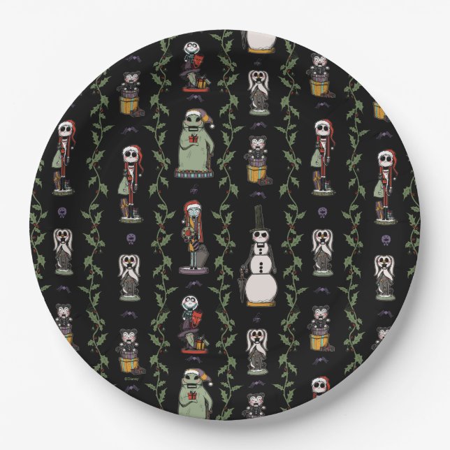 Nightmare Before Christmas | Nutcracker Pattern Paper Plates (Front)
