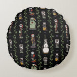 Nightmare Before Christmas | Nutcracker Pattern Round Pillow