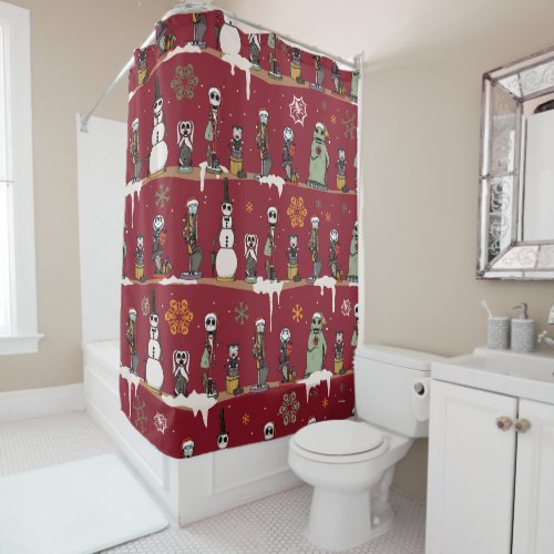 Nightmare Before Christmas Nutcracker Pattern Shower Curtain