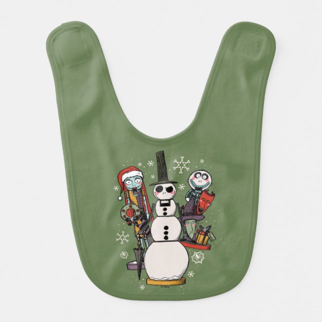 Nightmare Before Christmas | Nutcracker Trio Baby Bib (Front)