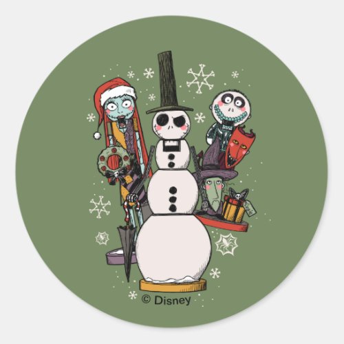 Nightmare Before Christmas  Nutcracker Trio Classic Round Sticker