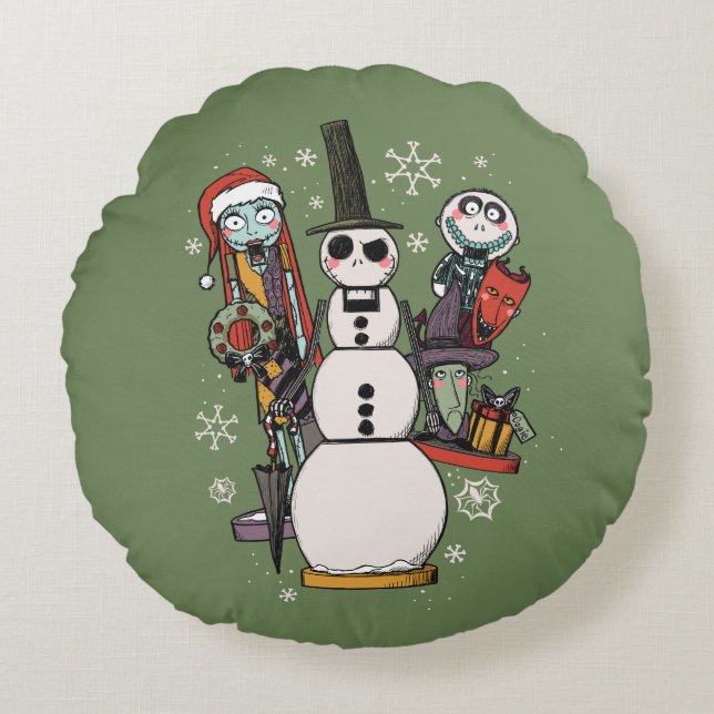 Nightmare Before Christmas | Nutcracker Trio Round Pillow (Front)