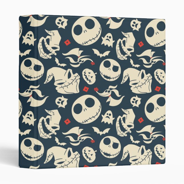 Nightmare Before Christmas | Oh What Joy - Pattern 3 Ring Binder (Front/Spine)