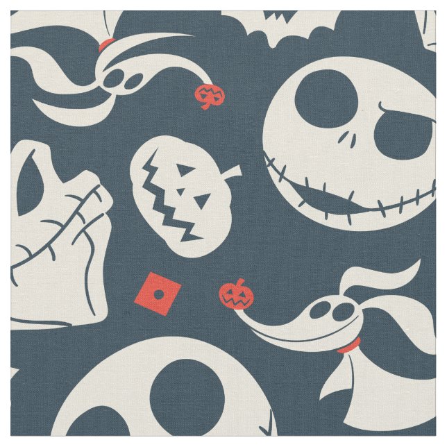 Nightmare Before Christmas | Oh What Joy - Pattern Fabric (Close Up)