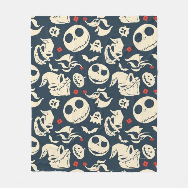 Nightmare Before Christmas | Oh What Joy - Pattern Fleece Blanket (Front)