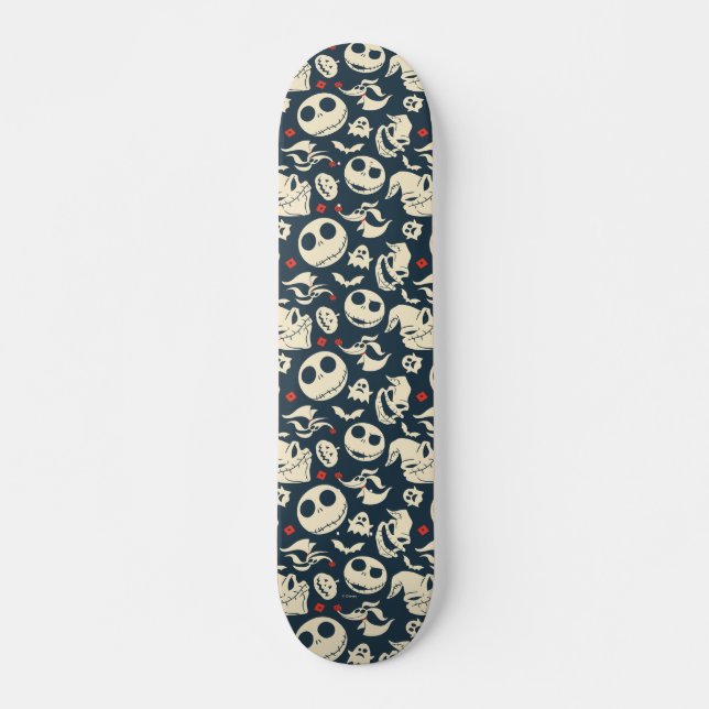 Nightmare Before Christmas | Oh What Joy - Pattern Skateboard (Front)