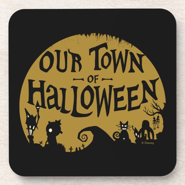Nightmare Before Christmas | Our Town Of Halloween Drink Coaster (Front)