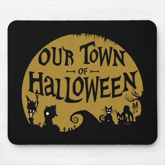 Nightmare Before Christmas | Our Town Of Halloween Mouse Pad (Front)