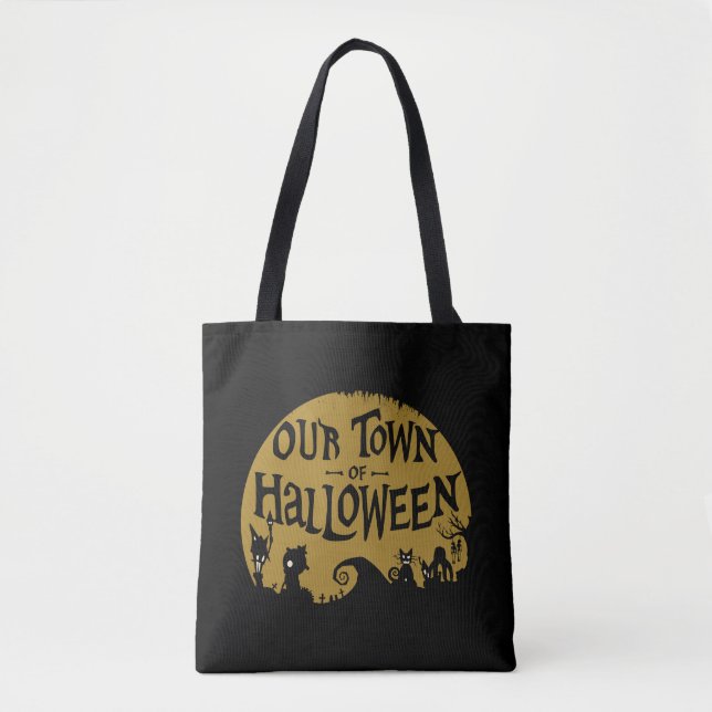 Nightmare Before Christmas | Our Town Of Halloween Tote Bag (Front)