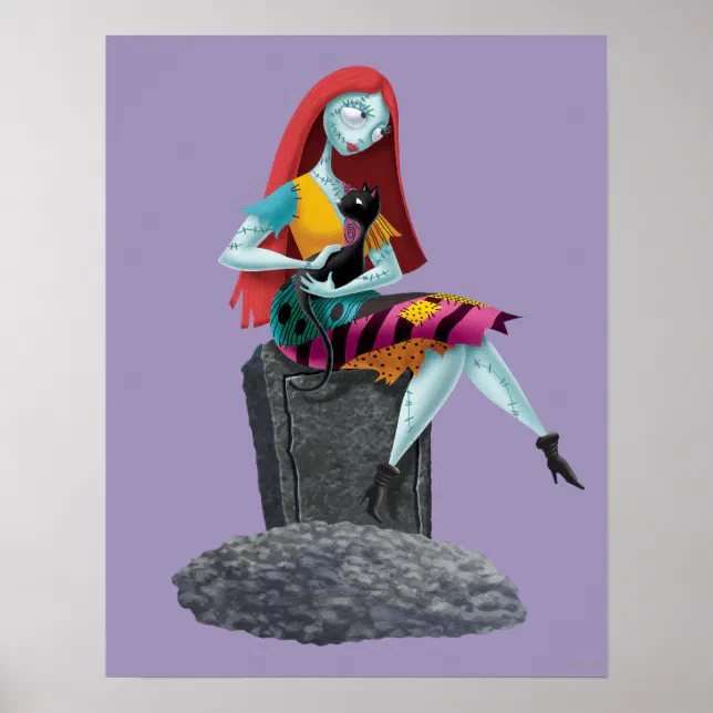 Nightmare Before Christmas | Sally & Cat Sitting Poster | Zazzle