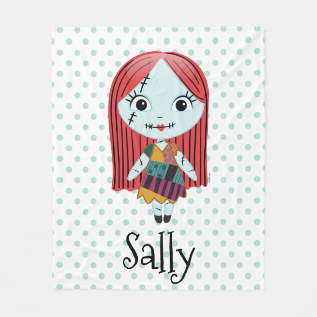 Nightmare Before Christmas | Sally Emoji Fleece Blanket (Front)