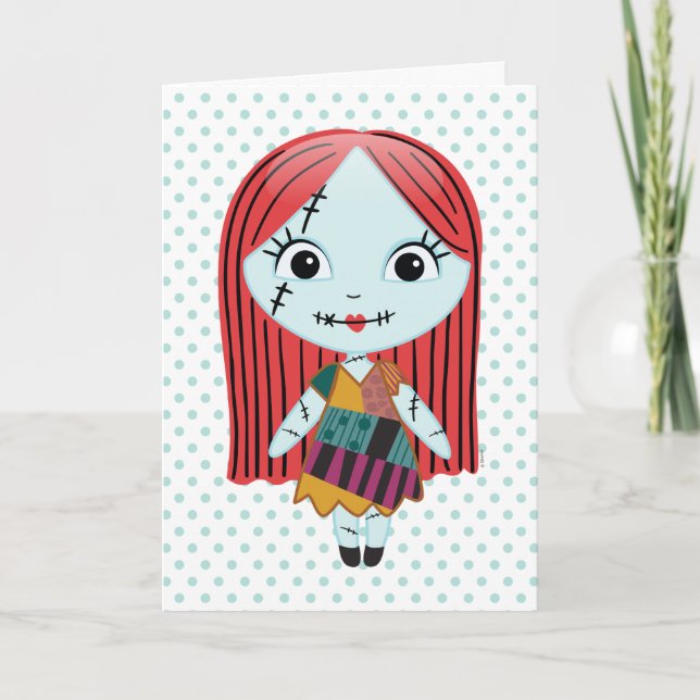 Nightmare Before Christmas | Sally Emoji Holiday Card (Front)