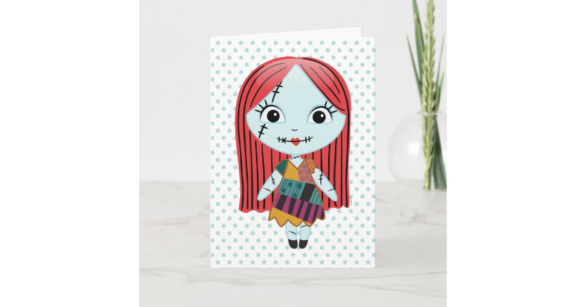 Nightmare Before Christmas Sally Emoji Holiday Card Zazzle Com