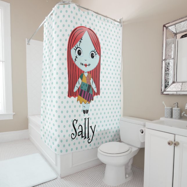 Nightmare Before Christmas | Sally Emoji Shower Curtain (In Situ)