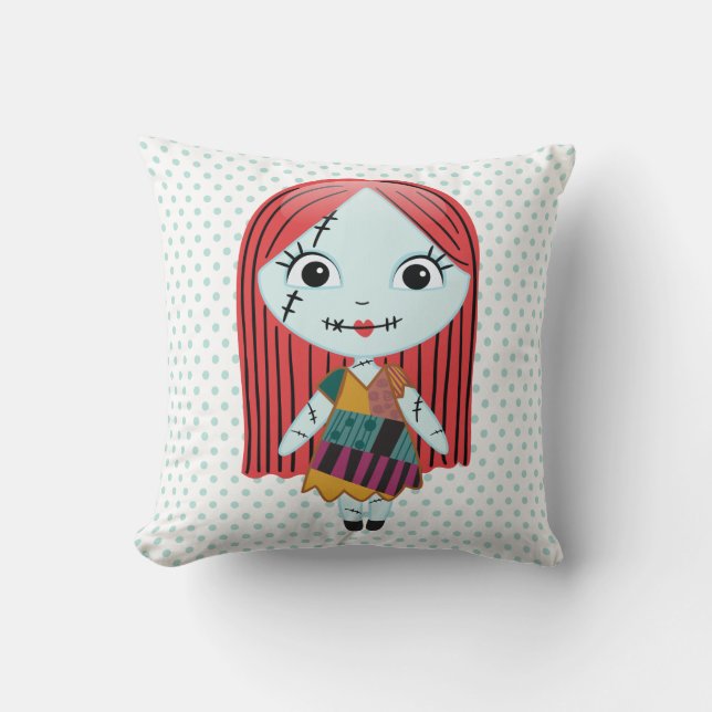 Nightmare Before Christmas | Sally Emoji Throw Pillow (Front)