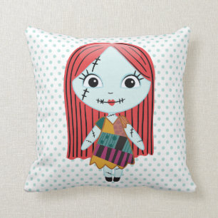 Nightmare Before Christmas Sally Emoji Throw Pillow