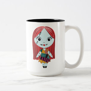 Nightmare Before Christmas Sally Emoji Two-Tone Coffee Mug