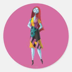 Nightmare Before Christmas Sally Standing Classic Round Sticker