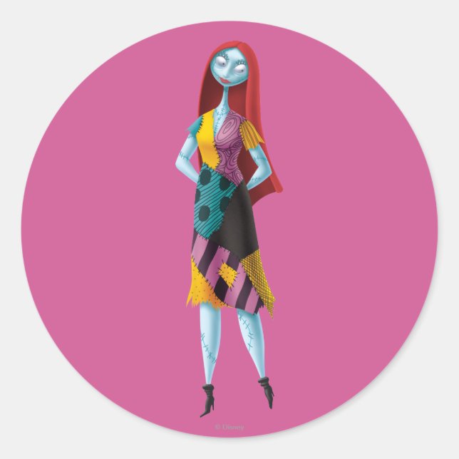 Nightmare Before Christmas | Sally Standing Classic Round Sticker (Front)