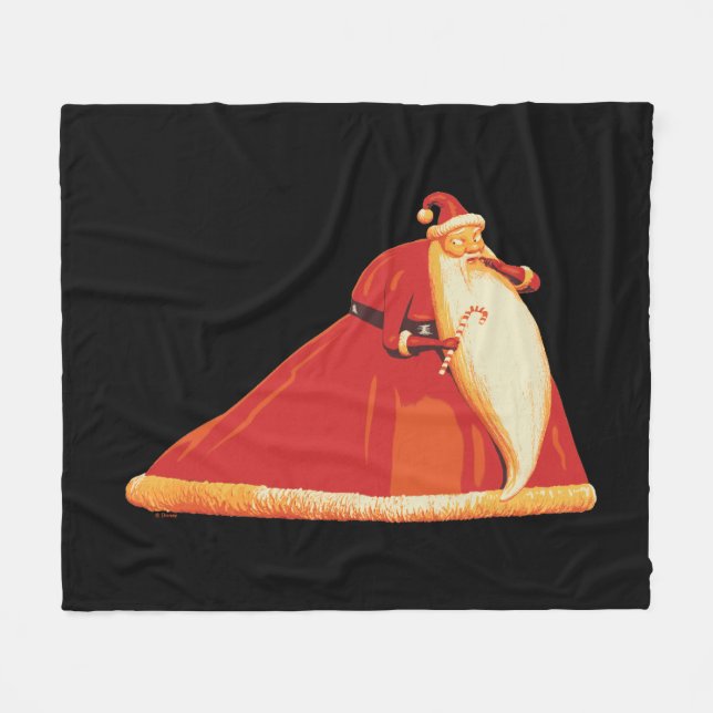 Nightmare Before Christmas Santa Claus Fleece Blanket (Front (Horizontal))