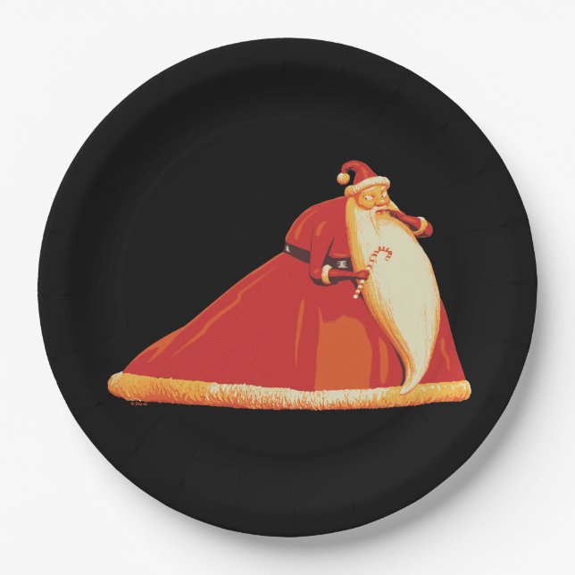 Nightmare Before Christmas Santa Claus Paper Plates (Front)