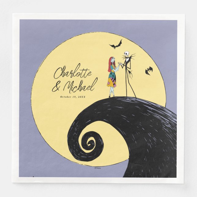 Nightmare Before Christmas Save the Date Paper Dinner Napkins (Front)