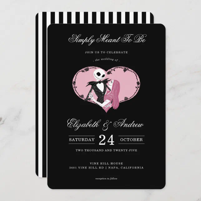 Nightmare Before Christmas Wedding Invitation | Zazzle