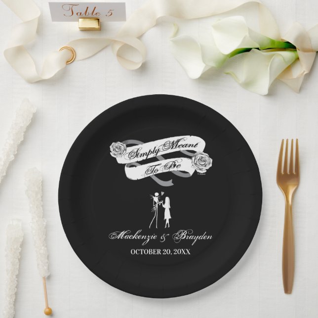 Nightmare Before Christmas - Wedding Paper Plates (Wedding)