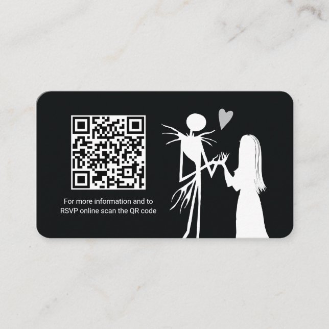 Nightmare Before Christmas Wedding Registry Enclosure Card (Front)