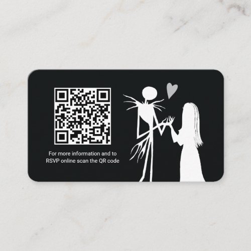 Nightmare Before Christmas Wedding Registry Enclosure Card