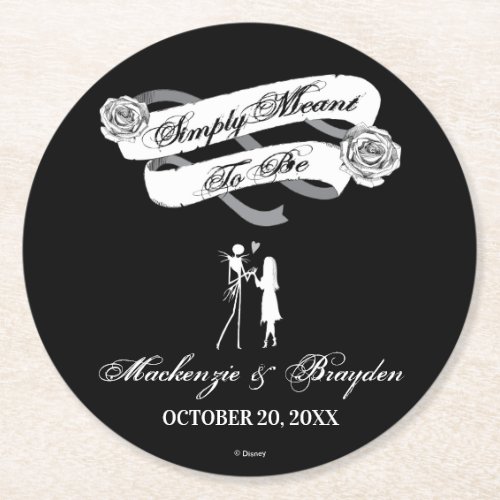 Nightmare Before Christmas _ Wedding Round Paper Coaster