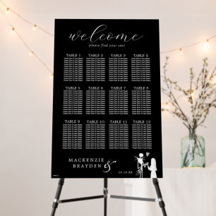 Nightmare Before Christmas   Wedding Seating Chart Foam Board