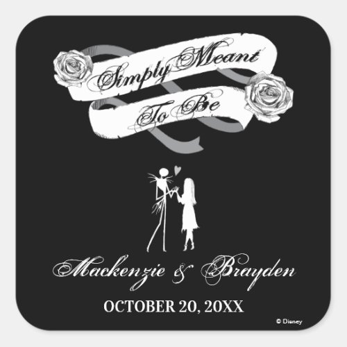 Nightmare Before Christmas _ Wedding Square Sticker