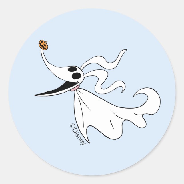 Nightmare Before Christmas | Zero Classic Round Sticker (Front)
