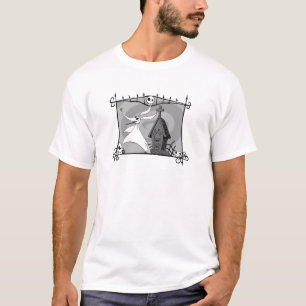 Nightmare Before Christmas Zero in Cemetery T-Shirt