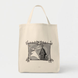 Nightmare Before Christmas Zero in Cemetery Tote Bag