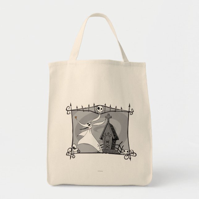 Nightmare Before Christmas | Zero in Cemetery Tote Bag (Front)