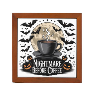 Nightmare Before Coffee Halloween Desk Organizer