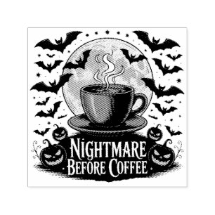 Nightmare Before Coffee Halloween Self-inking Stamp