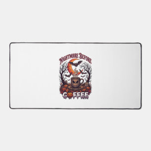 Nightmare Before Coffee Halloween Skull Mug Ghost Desk Mat