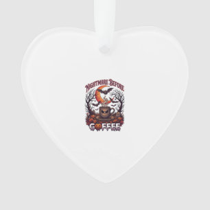 Nightmare Before Coffee Halloween Skull Mug Ghost Ornament