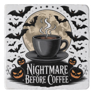 Nightmare Before Coffee Halloween Trivet