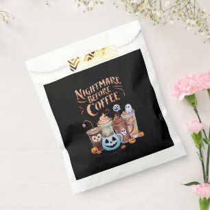Nightmare Before Coffee Pumpkin Spice Halloween Favor Bag