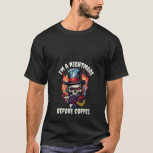 Nightmare Before Coffee Skeleton Coffee Christmas  T-Shirt
